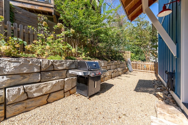 exterior space with area for grilling