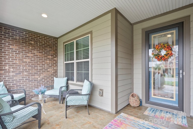 entrance to property with a porch