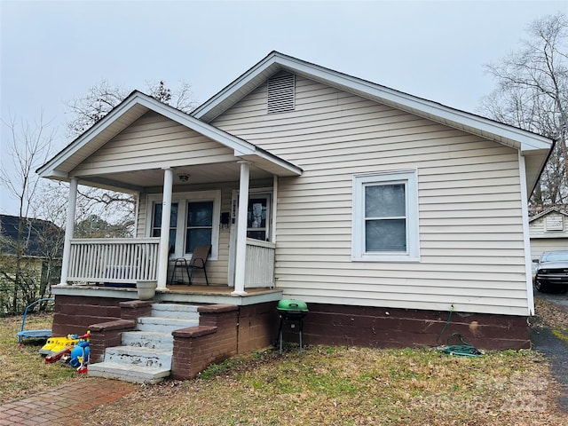 bungalow with covered porch