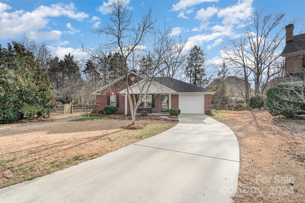 ranch-style house with a garage