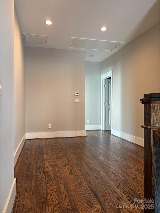 interior space featuring dark wood-type flooring