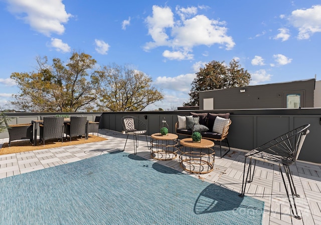 view of patio / terrace featuring an outdoor hangout area