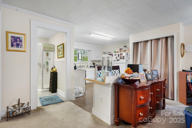 720A-C Harris Ave NW, Valdese, NC 28690 - carpeted home office featuring ornamental molding