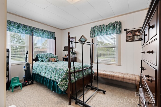 720A-C Harris Ave NW, Valdese, NC 28690 - bedroom featuring multiple windows, crown molding, and carpet flooring