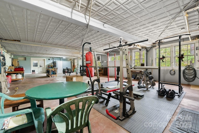 720A-C Harris Ave NW, Valdese, NC 28690 - workout area featuring an ornate ceiling