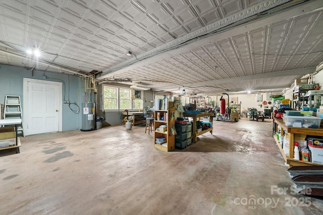 720A-C Harris Ave NW, Valdese, NC 28690 - garage featuring water heater and a workshop area