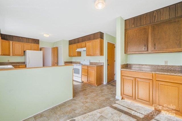 kitchen featuring white appliances