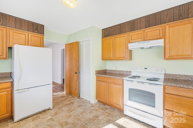 kitchen with white appliances