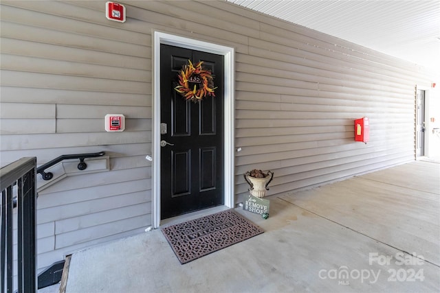 view of doorway to property