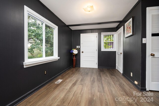 entrance foyer with hardwood / wood-style flooring