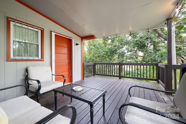 view of wooden deck