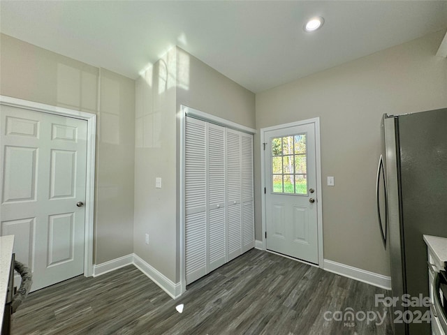 interior space featuring dark wood-type flooring