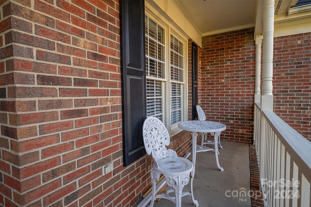 balcony with covered porch