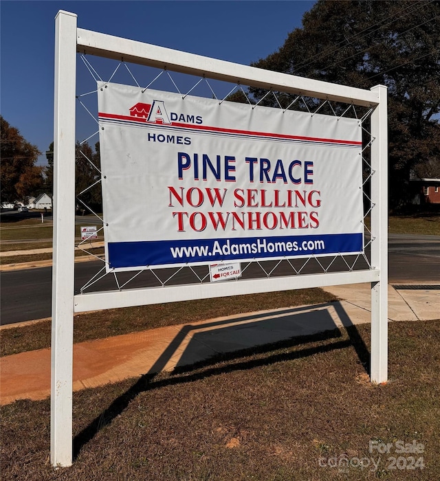 view of community sign