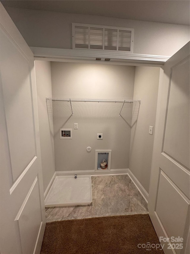 4049 Port Richmond Ave Unit 11, Gastonia, NC 28056 - washroom featuring laundry area, carpet floors, hookup for a gas dryer, electric dryer hookup, and hookup for a washing machine