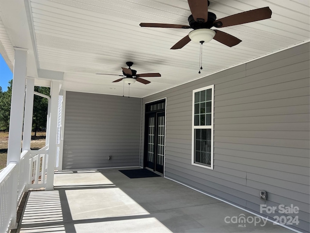 view of patio with a porch