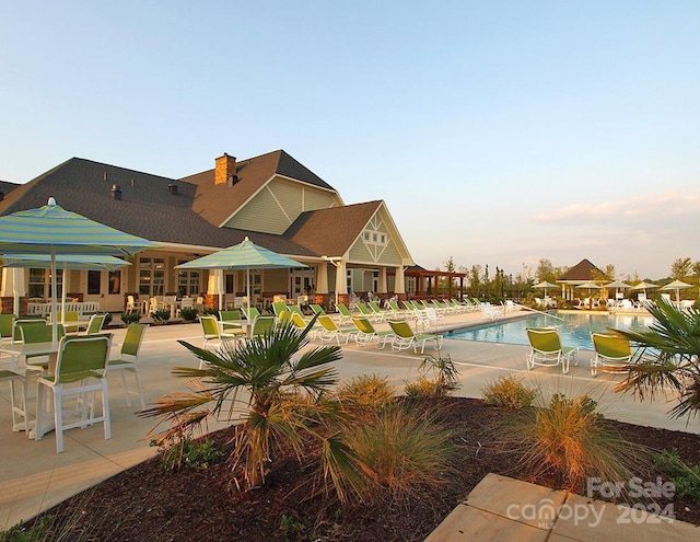 view of pool with a patio area