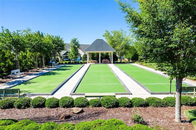 view of property's community with a gazebo