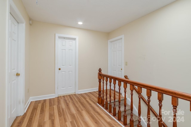 hallway featuring light hardwood / wood-style floors