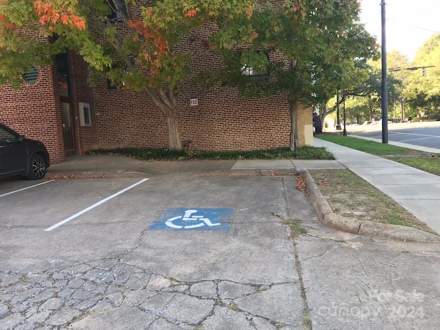 view of parking / parking lot