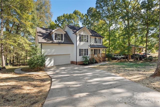 view of front of house featuring a garage