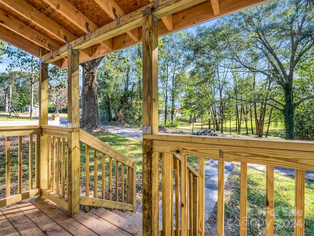 view of wooden terrace