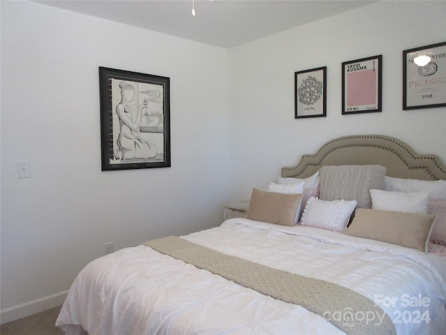 view of carpeted bedroom