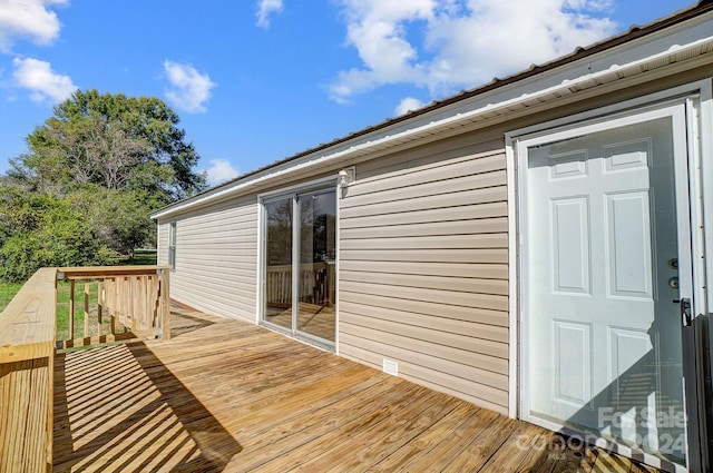 view of wooden deck