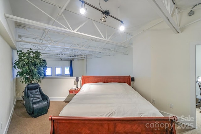 bedroom featuring carpet flooring