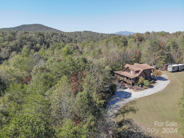 aerial view featuring a mountain view