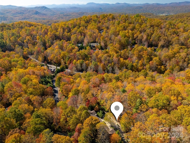 aerial view featuring a mountain view