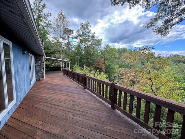 view of wooden terrace