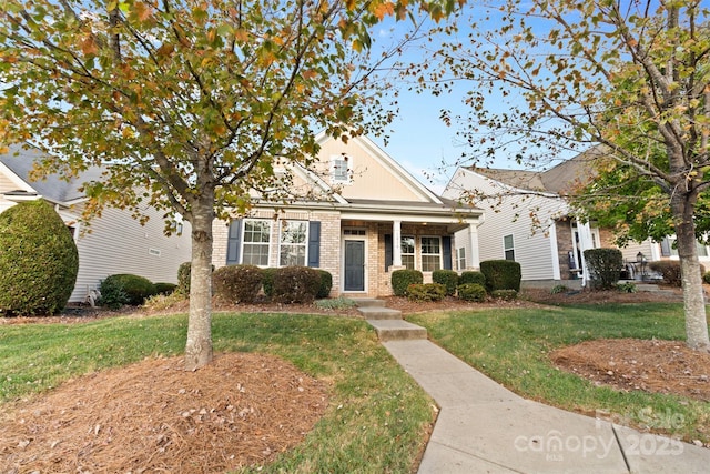 view of front of house featuring a front yard