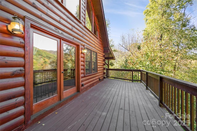 view of wooden deck