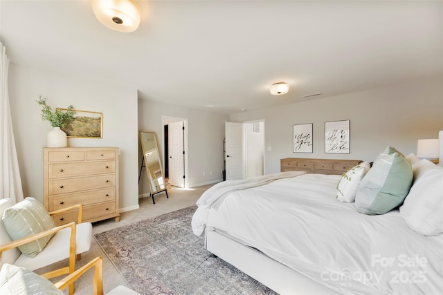 bedroom featuring carpet flooring