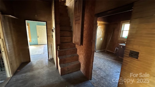 corridor featuring stairs