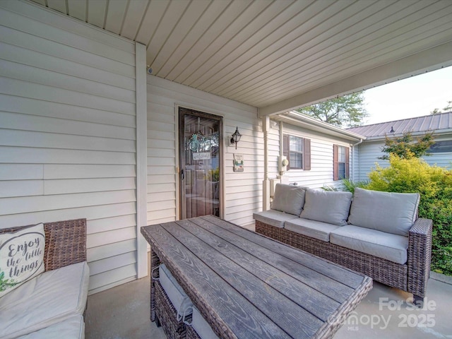 view of patio with an outdoor hangout area