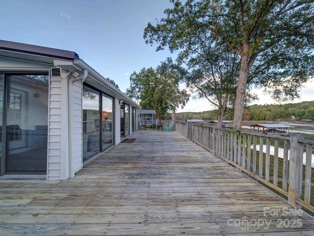 view of wooden deck