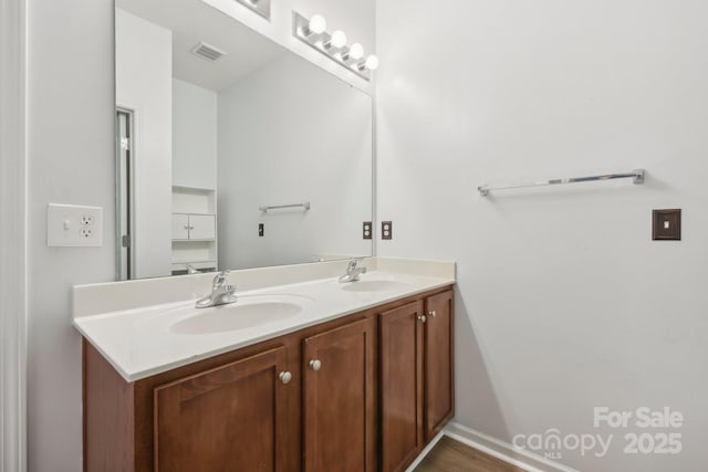 bathroom with vanity