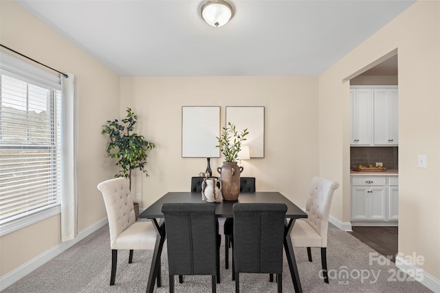 view of dining room