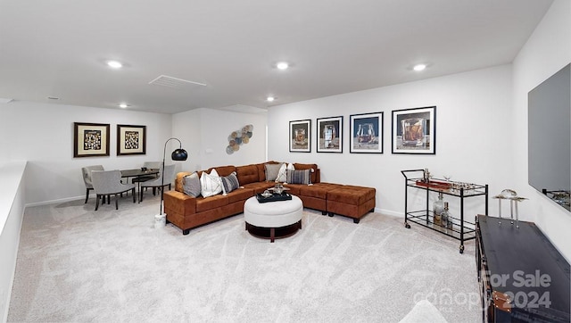 view of carpeted living room