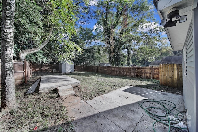 view of yard featuring a patio