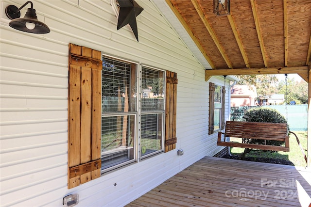 view of wooden deck