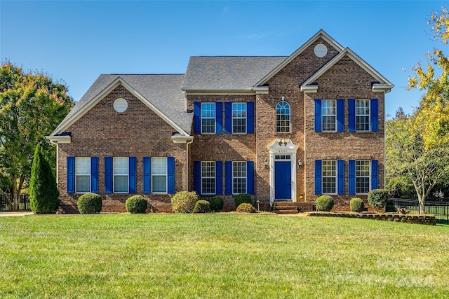 colonial house with a front yard