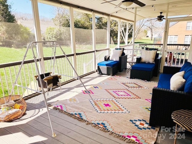 view of sunroom / solarium