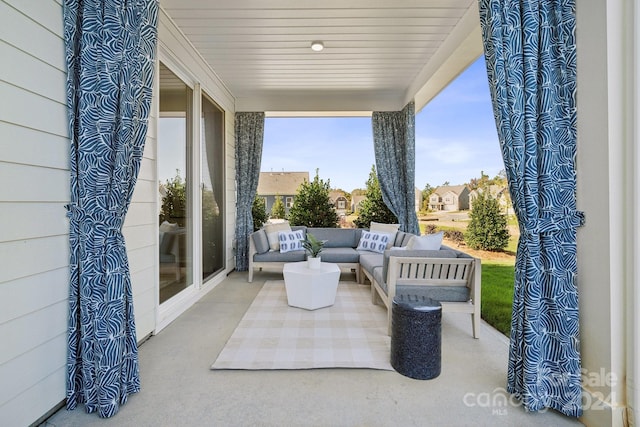 view of patio with an outdoor hangout area