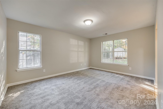 view of carpeted spare room