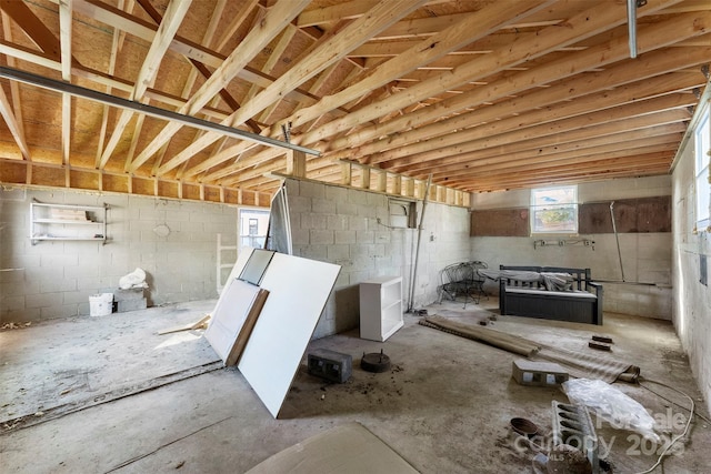 miscellaneous room featuring concrete flooring