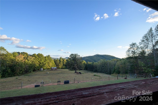 property view of mountains with a rural view