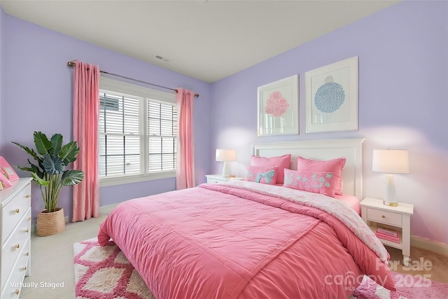 view of carpeted bedroom